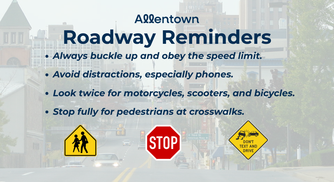 City of Allentown and Lehigh County Coroner Urge Roadway Safety Ahead of Labor Day Weekend 